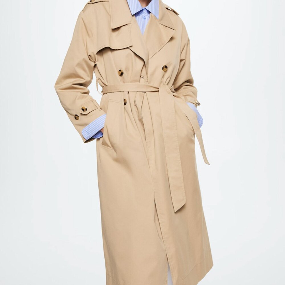 Mango Cotton Trench Coat | Size S | Brand New
